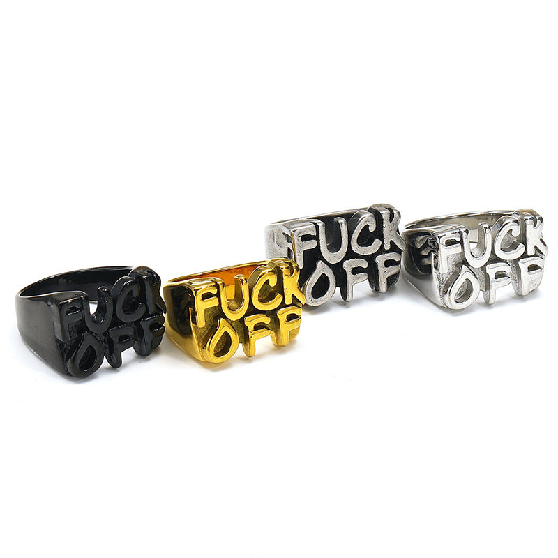 Personalized FUCKOFF Ring