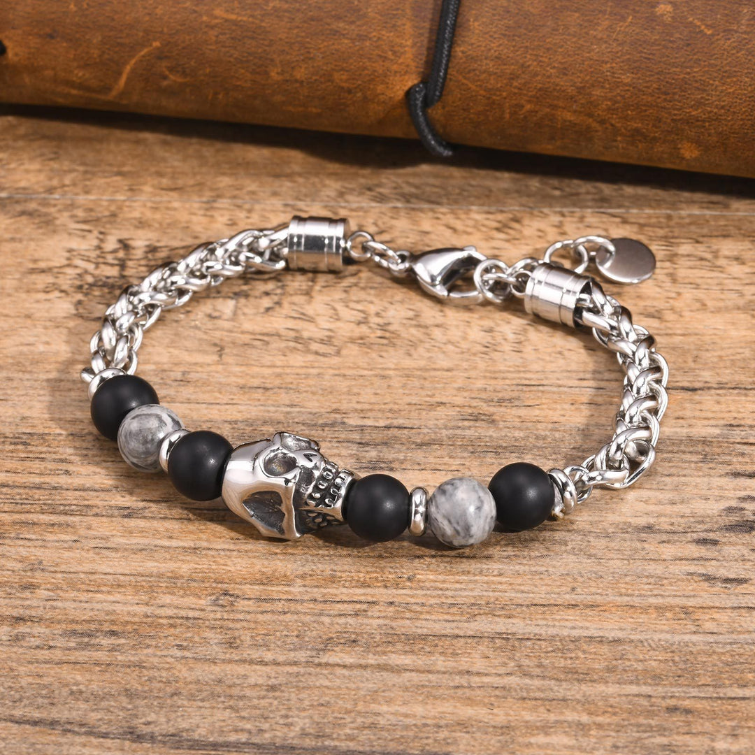 Skull Agate Bracelet