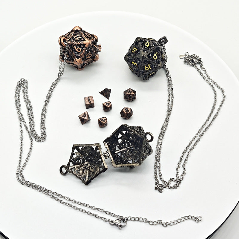 Hollow 6mm Mini Dice Necklace