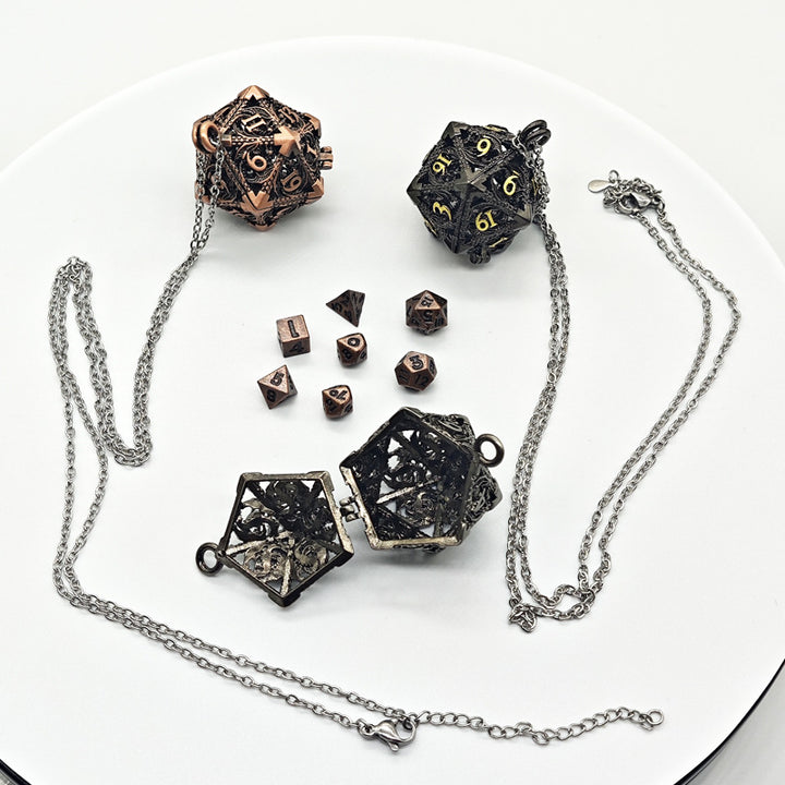 Hollow 6mm Mini Dice Necklace