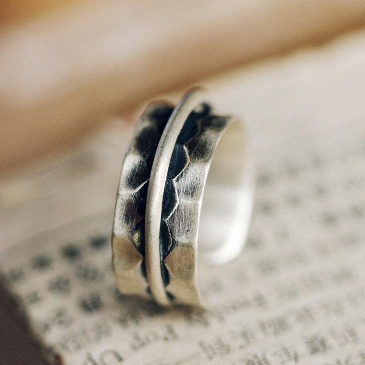 Retro Wide Ring 925 Silver