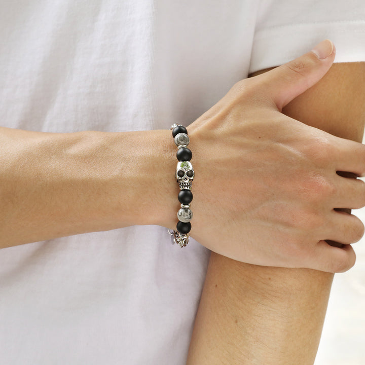 Skull Agate Bracelet