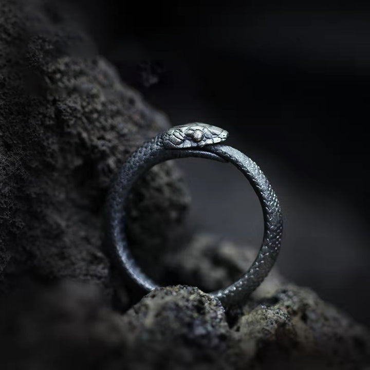 Forged Serpent Wrap Ring