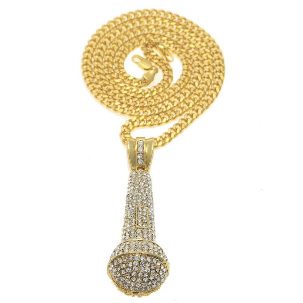 Hip-Hop Microphone Pendant Necklace