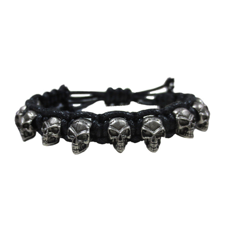 Vintage Skull Braided Bracelet