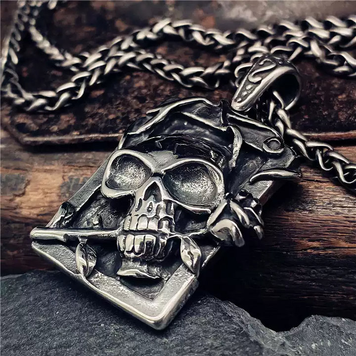 Skull Rose Necklace