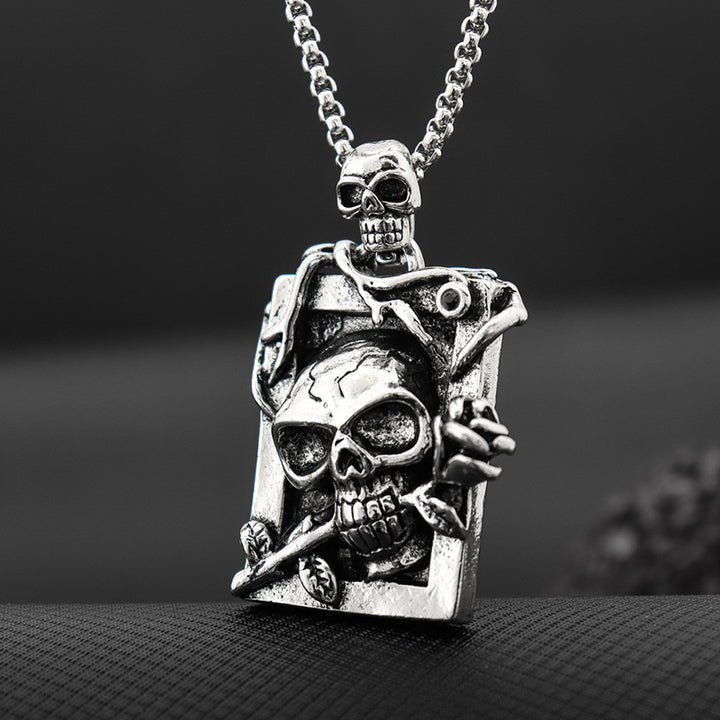 Skull Rose Necklace