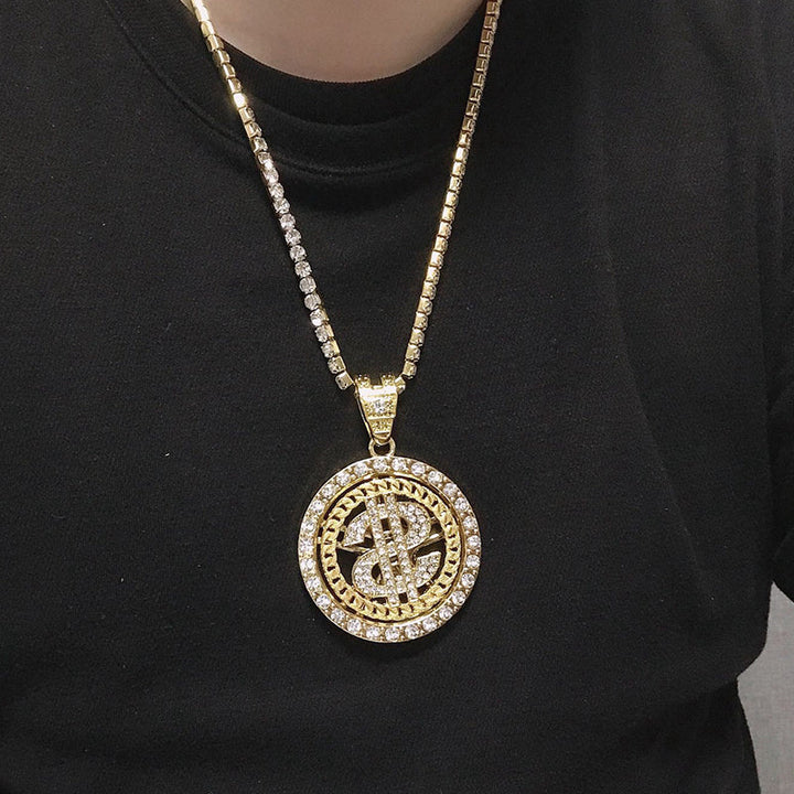 Rotatable dollar necklace