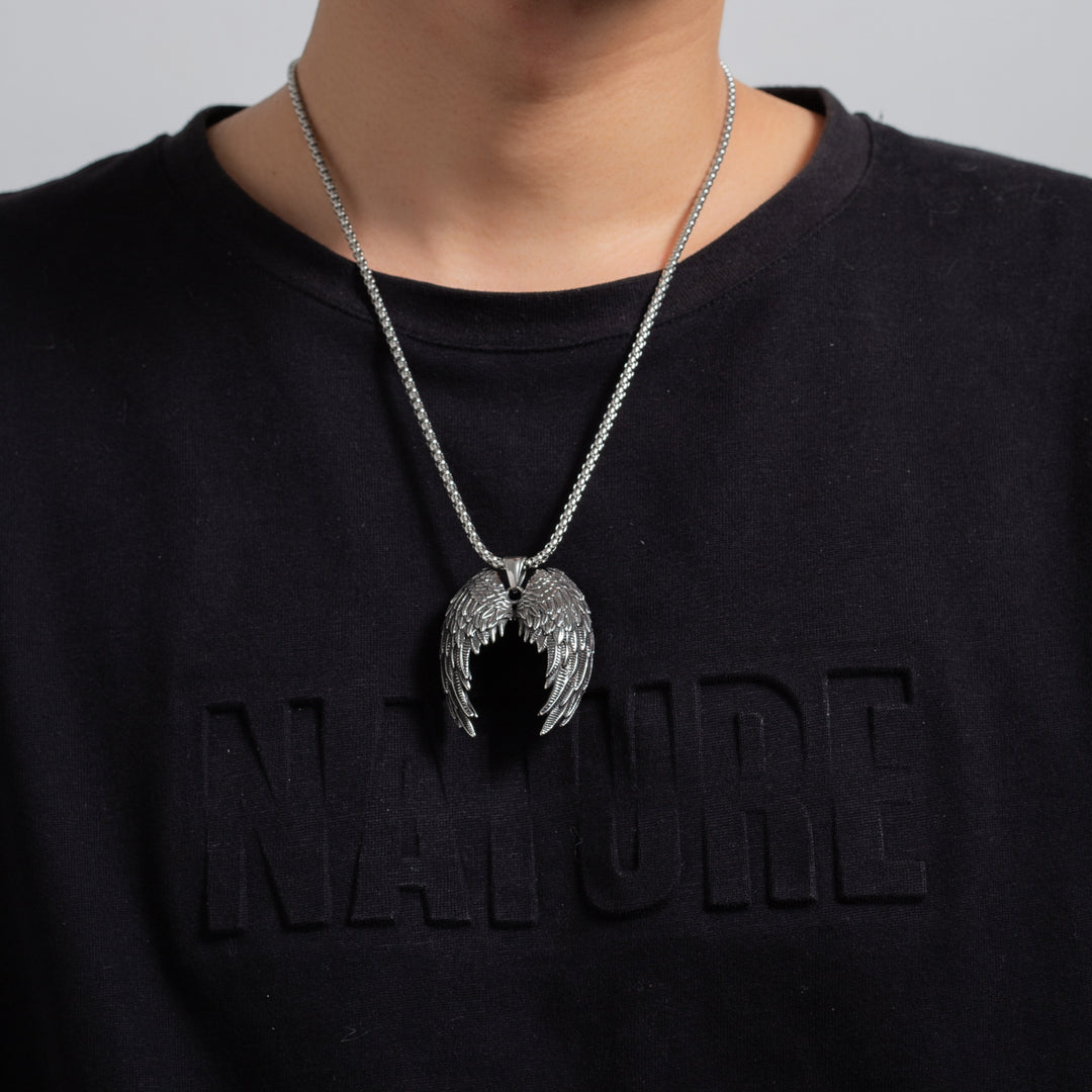 Vintage Wings Pendant Necklace