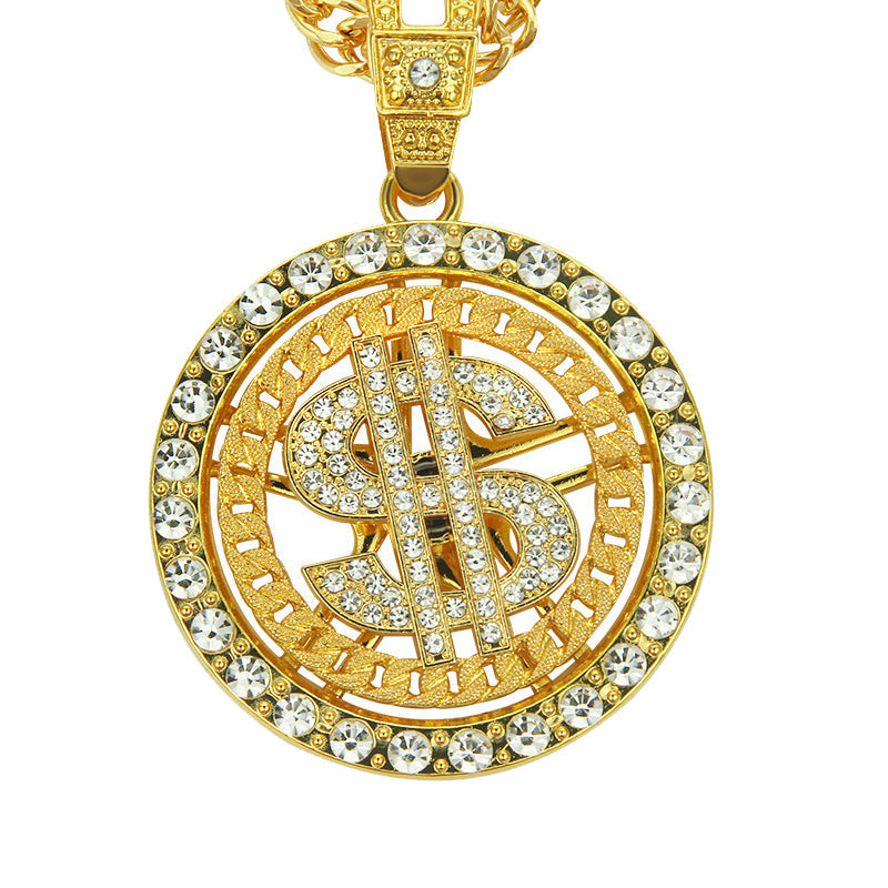 Rotatable dollar necklace