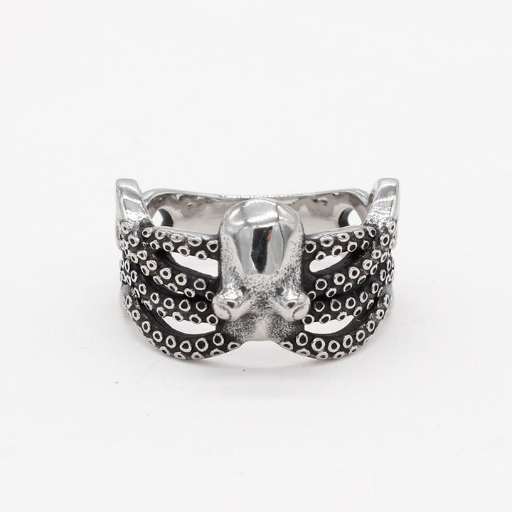 Dark Kraken Octopus Ring