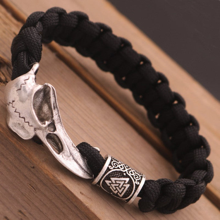 Raven Skull Paracord Bracelet