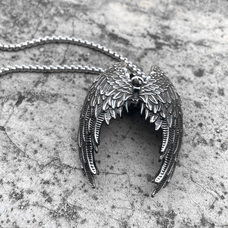 Vintage Wings Pendant Necklace