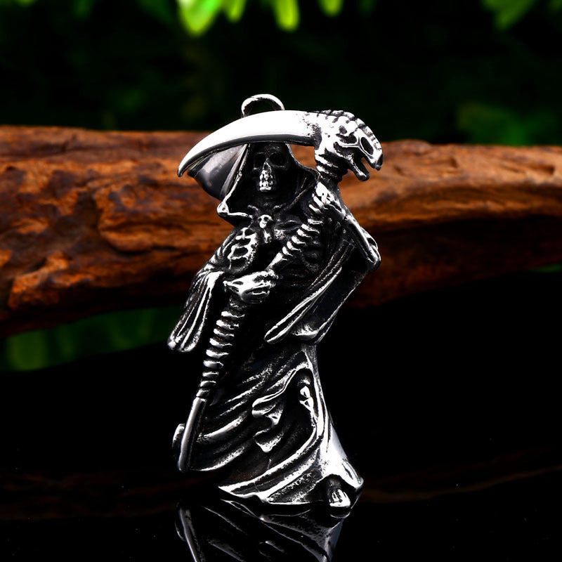 Skull Scythe Death Necklace