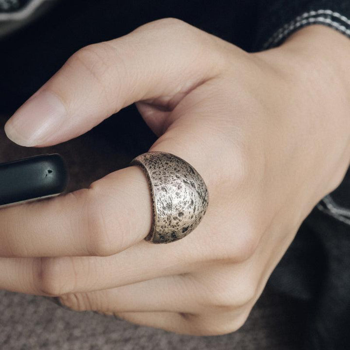 Vintage Hand-made Texture Wide Ring