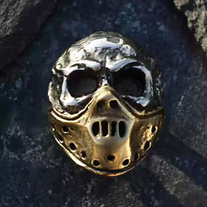 Gas Mask Skull Ring