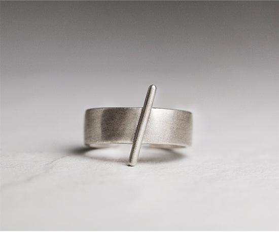 Vintage Frosted Textured Ring
