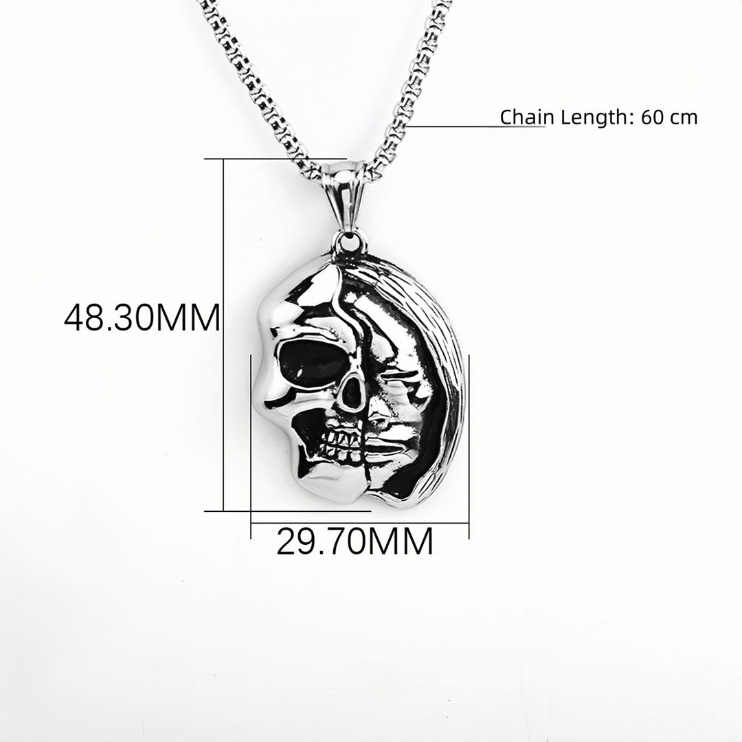 Half-Face Skull Necklace
