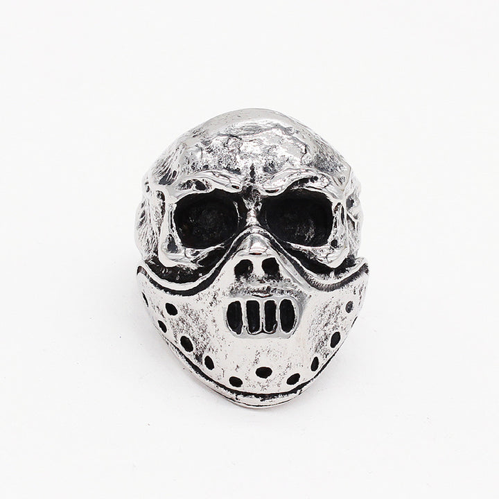 Gas Mask Skull Ring