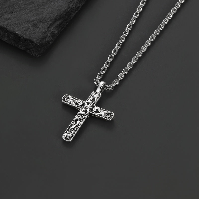 Golden Eagle Cross Necklace