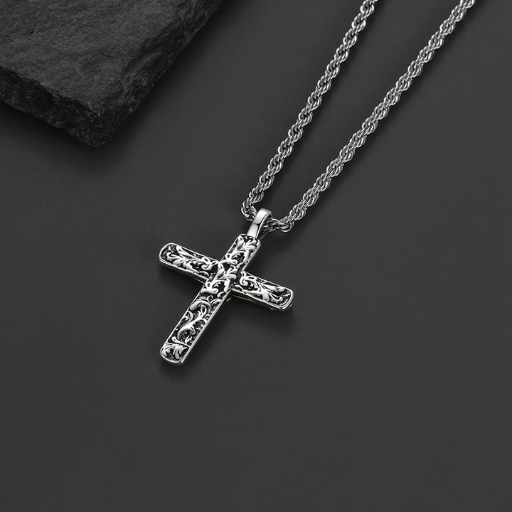Golden Eagle Cross Necklace