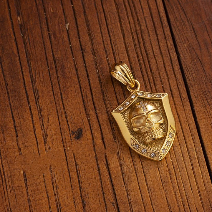 Skull Shield Pendant Necklace