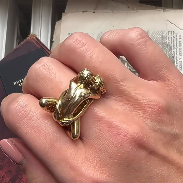 "Couple in Action" Ring