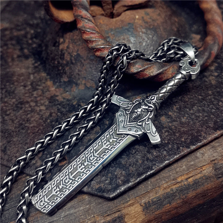 Viking King Broken Sword Necklace