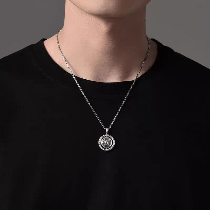 Rotatable football hoop necklace