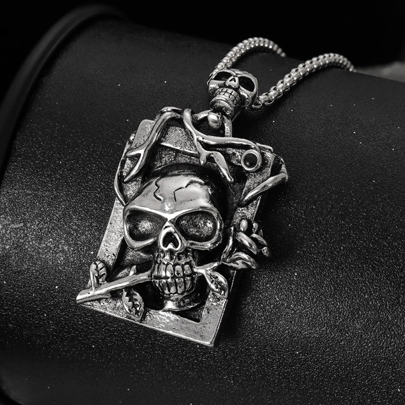 Skull Rose Necklace
