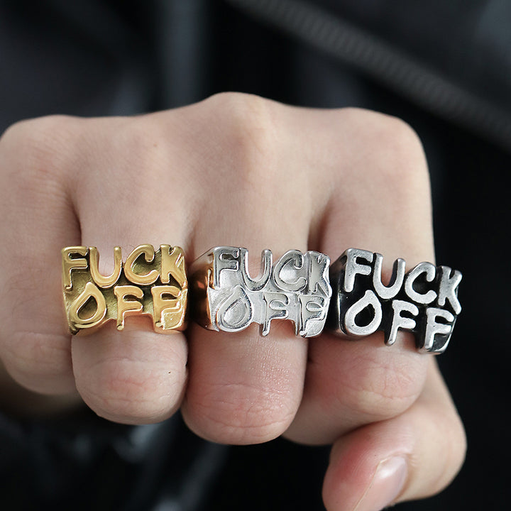Personalized FUCKOFF Ring