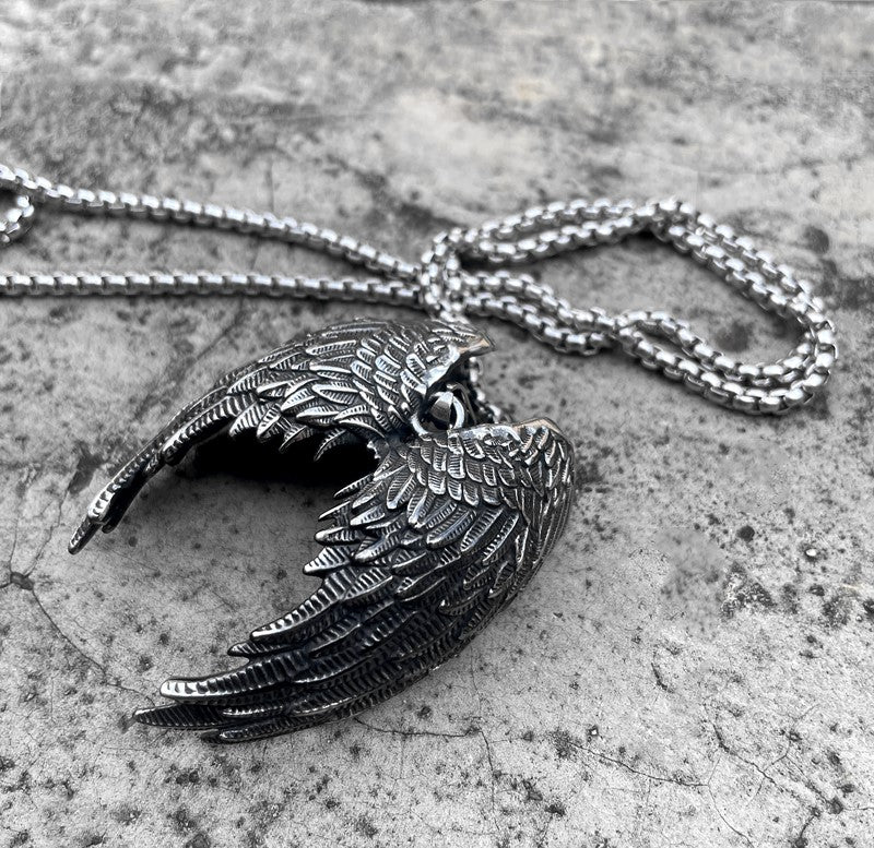 Vintage Wings Pendant Necklace