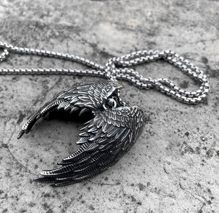 Vintage Wings Pendant Necklace