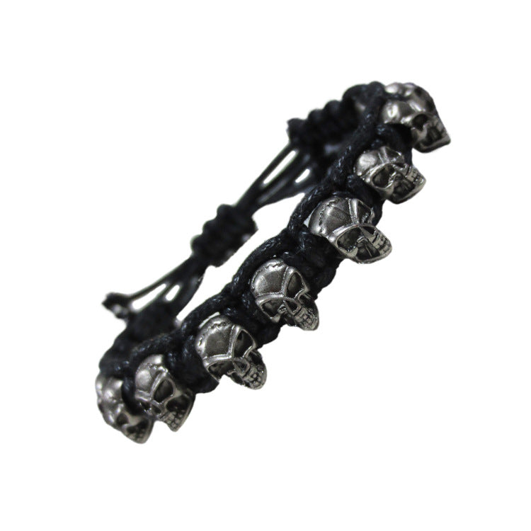 Vintage Skull Braided Bracelet