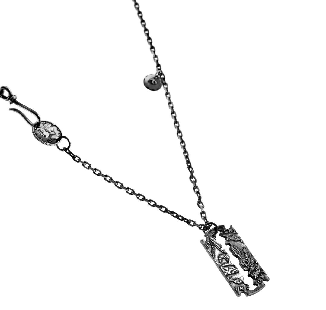 Morgan Silver Coin Blade Pendant Necklace