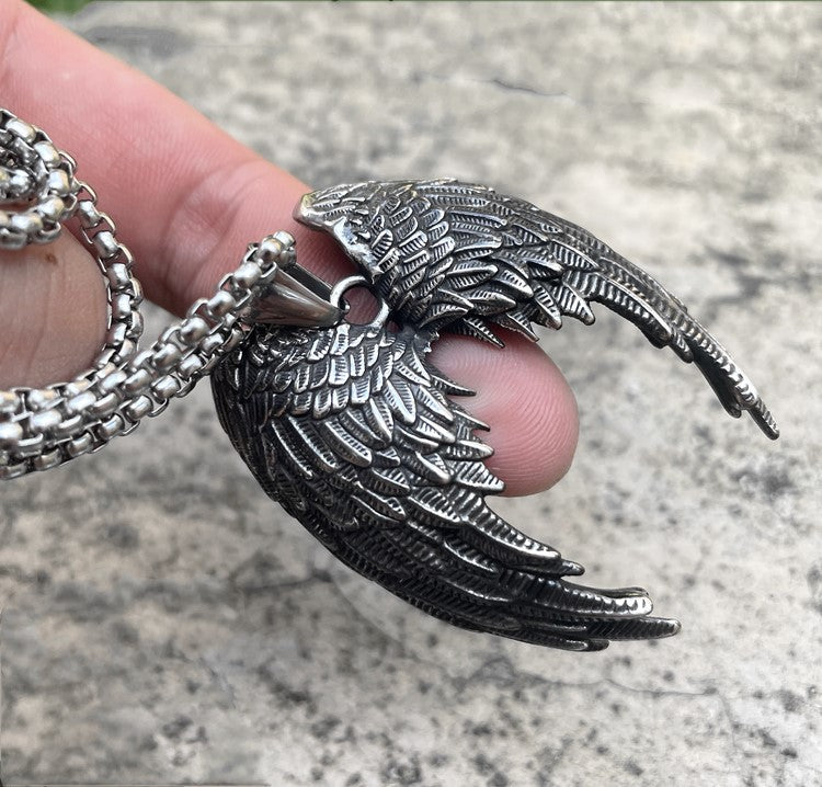 Vintage Wings Pendant Necklace