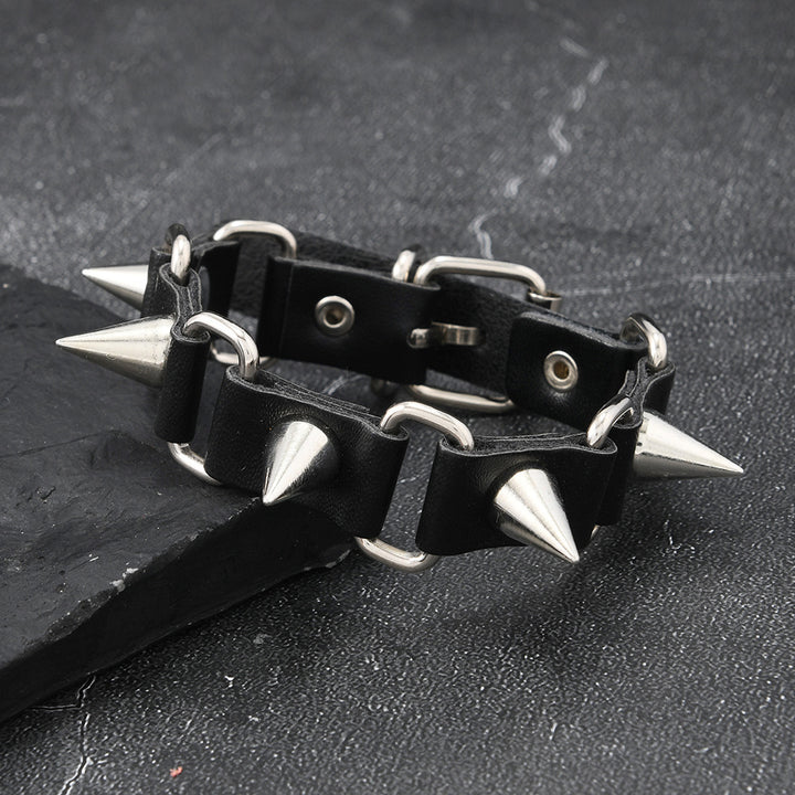 Punk Skull Cowhide Bracelet