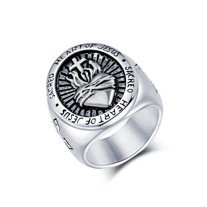 Sacred Heart of Jesus Cross Ring