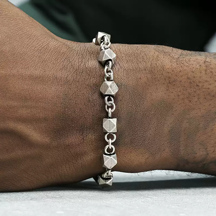 Vintage Geometric Cube Bracelet