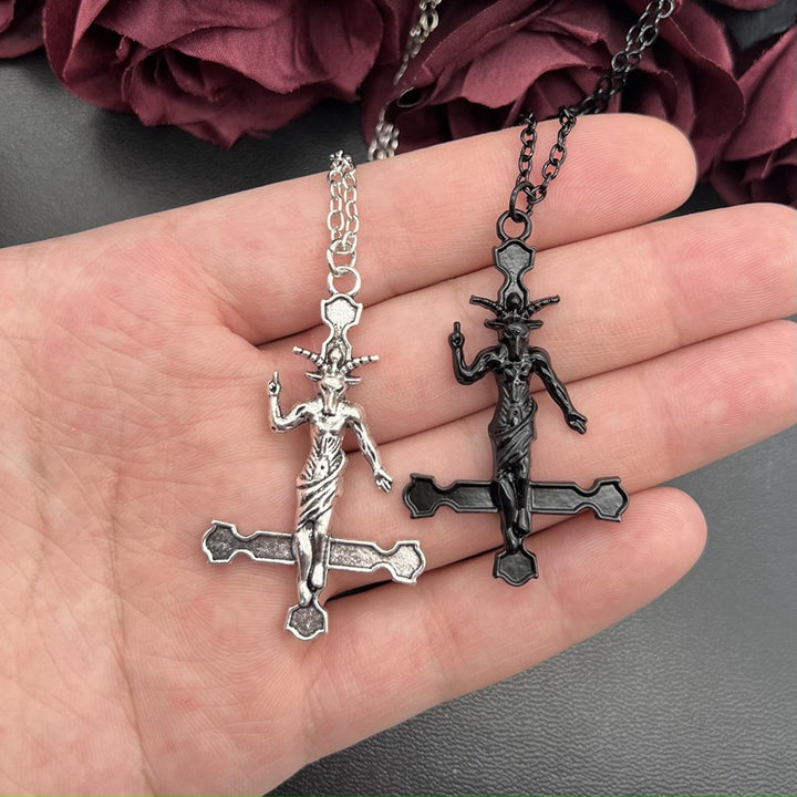 Inverted Cross Baphomet Necklace