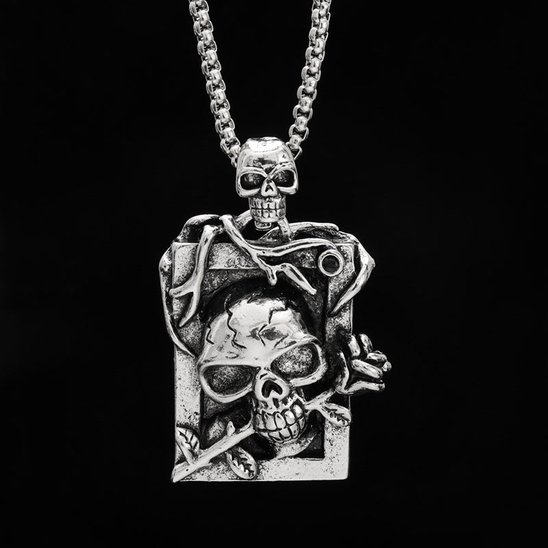 Skull Rose Necklace