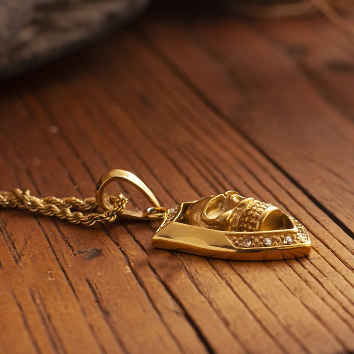 Skull Shield Pendant Necklace