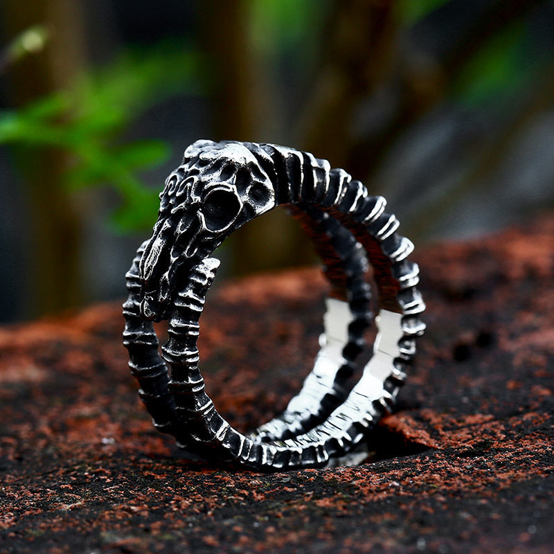 Satanic Ram Skull Ring