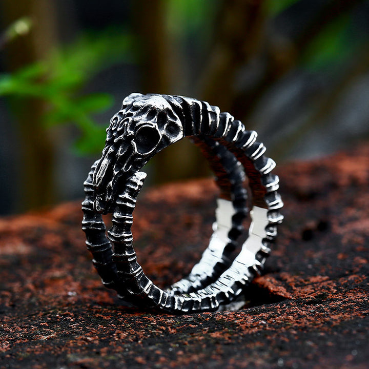 Satanic Ram Skull Ring