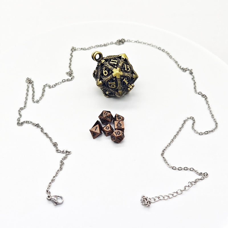 Hollow 6mm Mini Dice Necklace