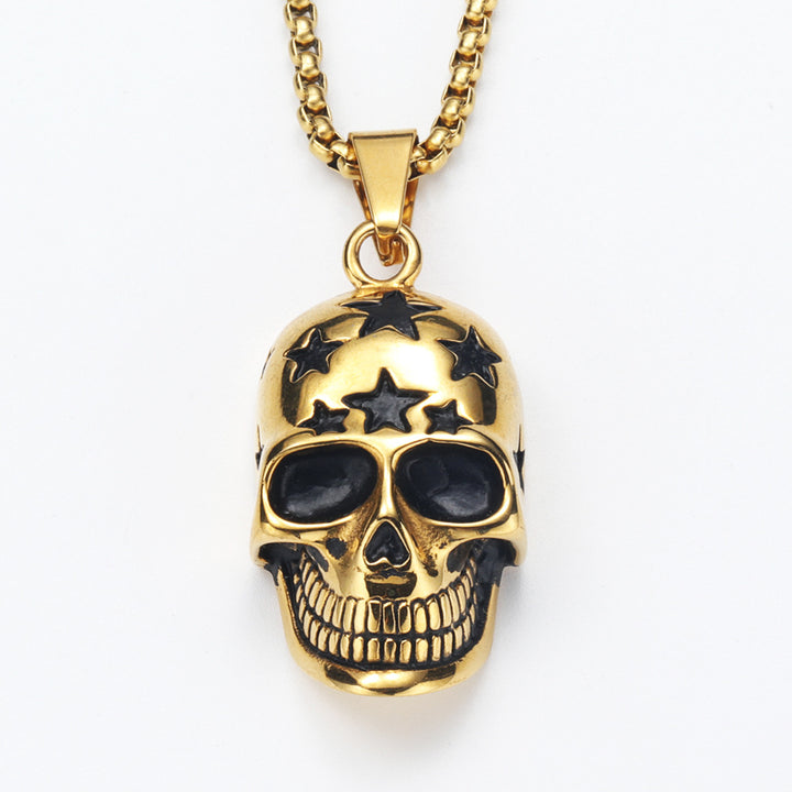 Star-Accented Skull Necklace