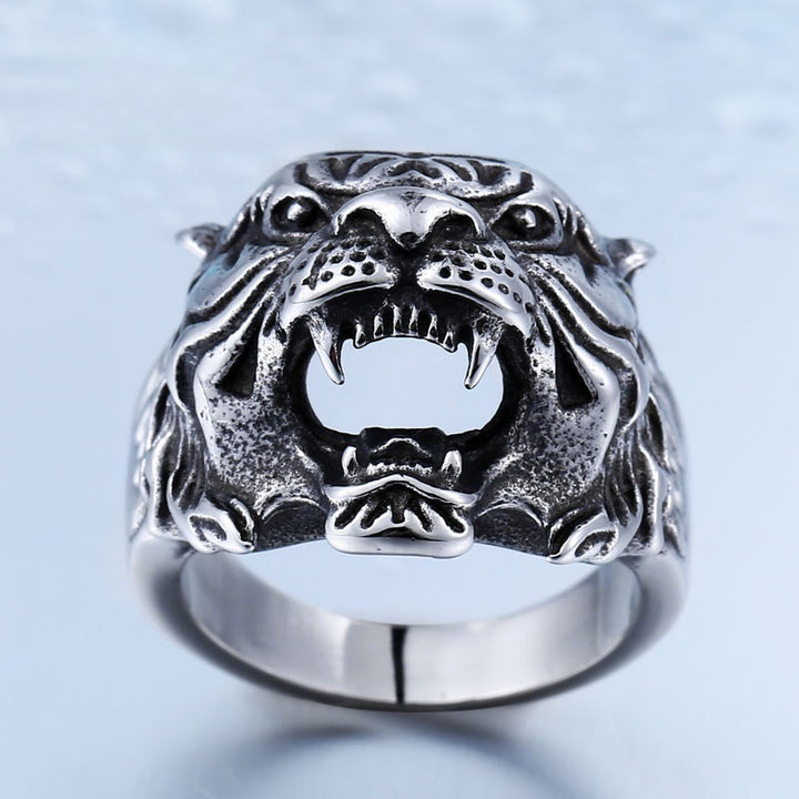 Roaring Tiger Head Ring