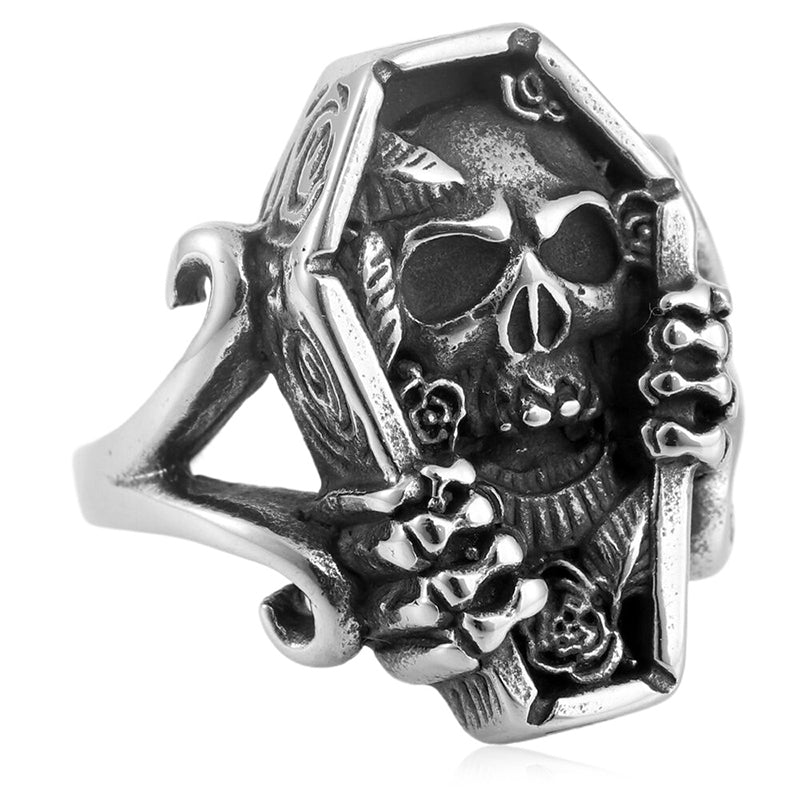 Vintage Skull Coffin Ring