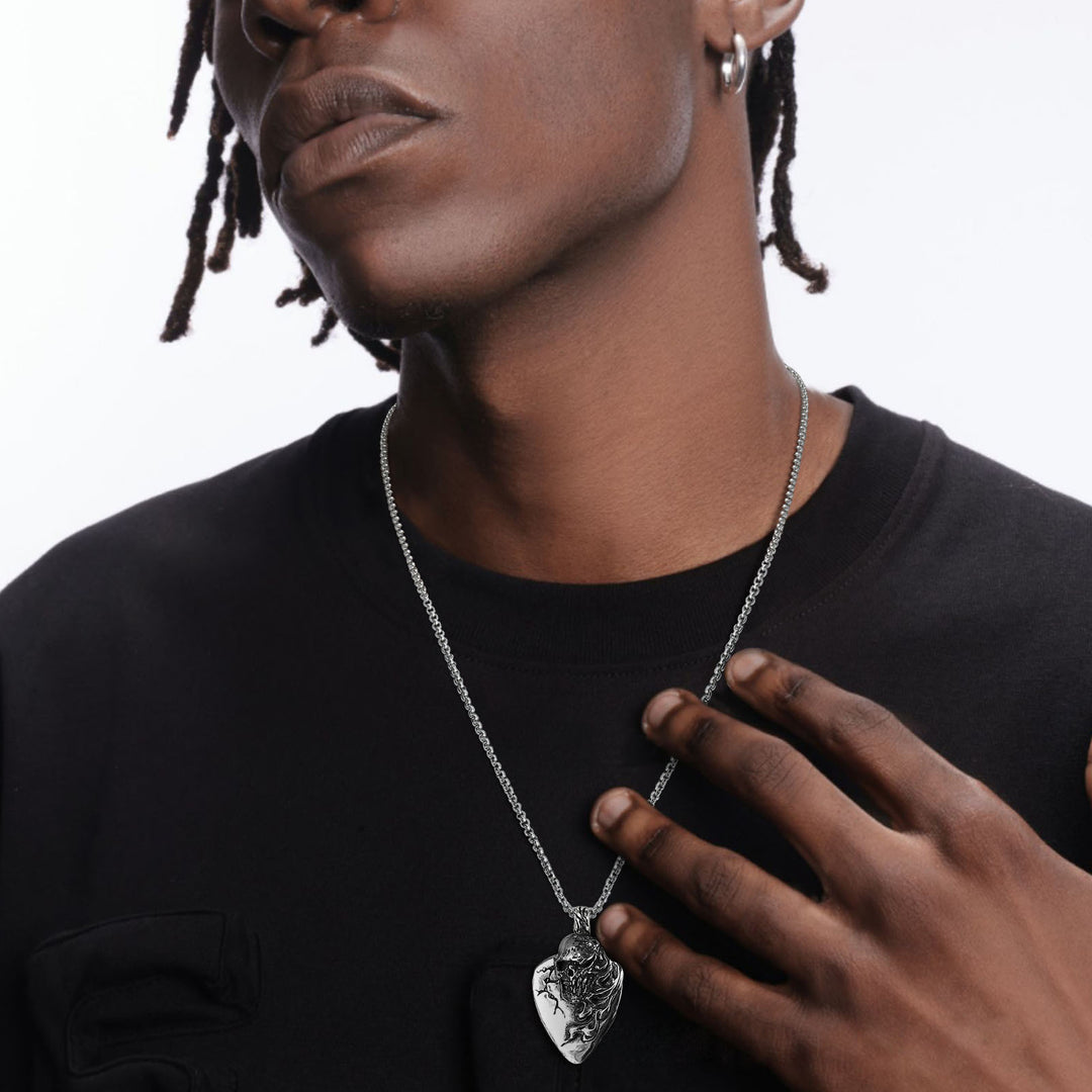 Guitar String Skull Necklace