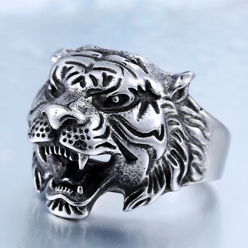 Roaring Tiger Head Ring